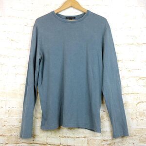 Robert Barakett Kentville Long Sleeve Tee Mens XL Blue Pima Cotton Luxury Crew